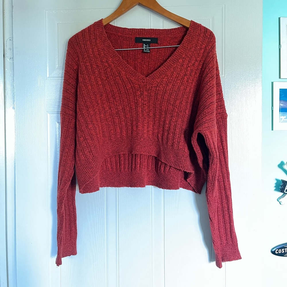 Cropped Knit Sweater